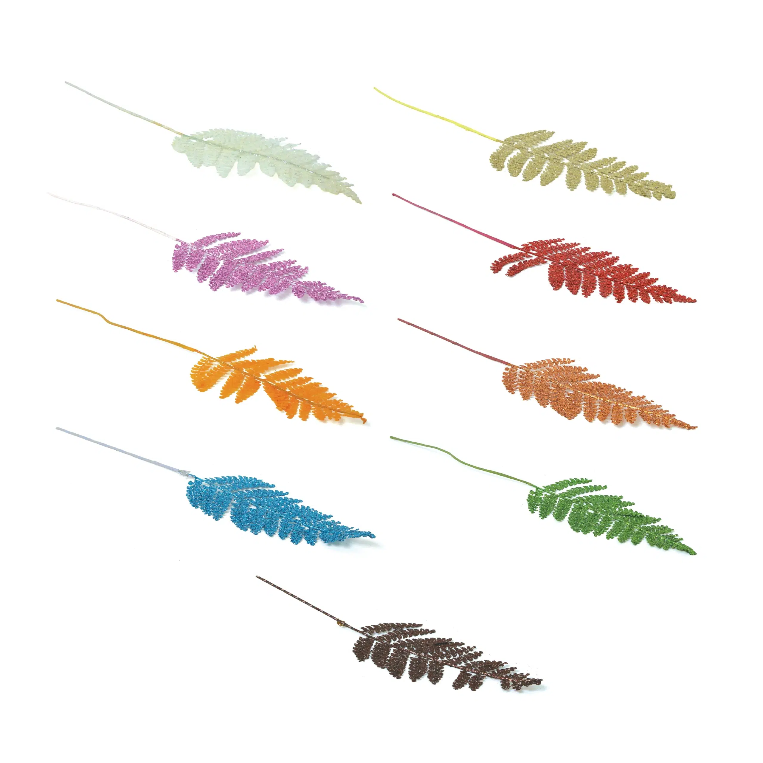 Artboard 26 (2) Glittered Pine Leaf Pick - Image 1