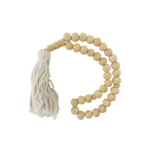 Beaded Natural Wooden Rosary - Image 2