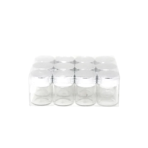 Mini Glass Silver Covered Jar - Image 2