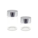 Mini Glass Silver Covered Jar