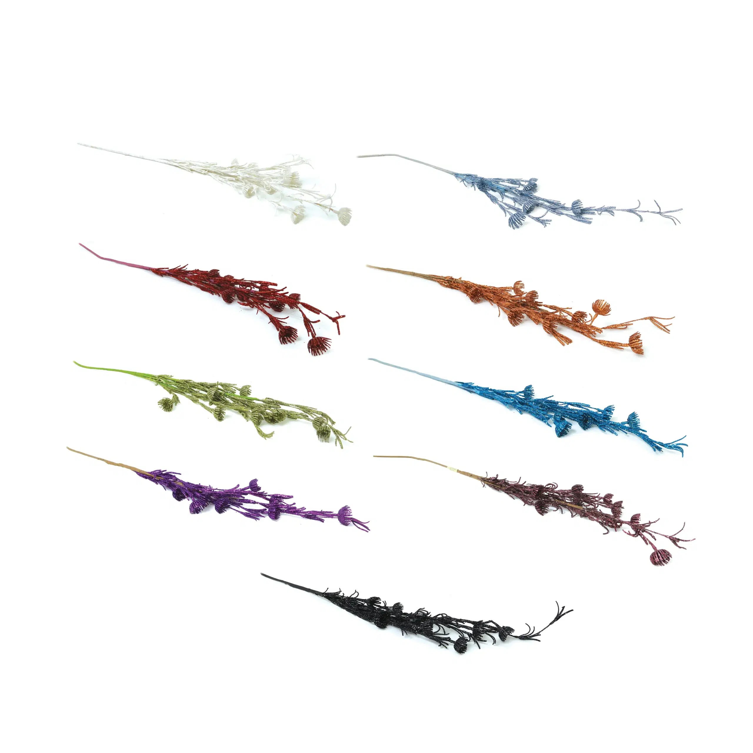 Artboard 50 (2) Glittered Daisy Flower Branch - Image 1