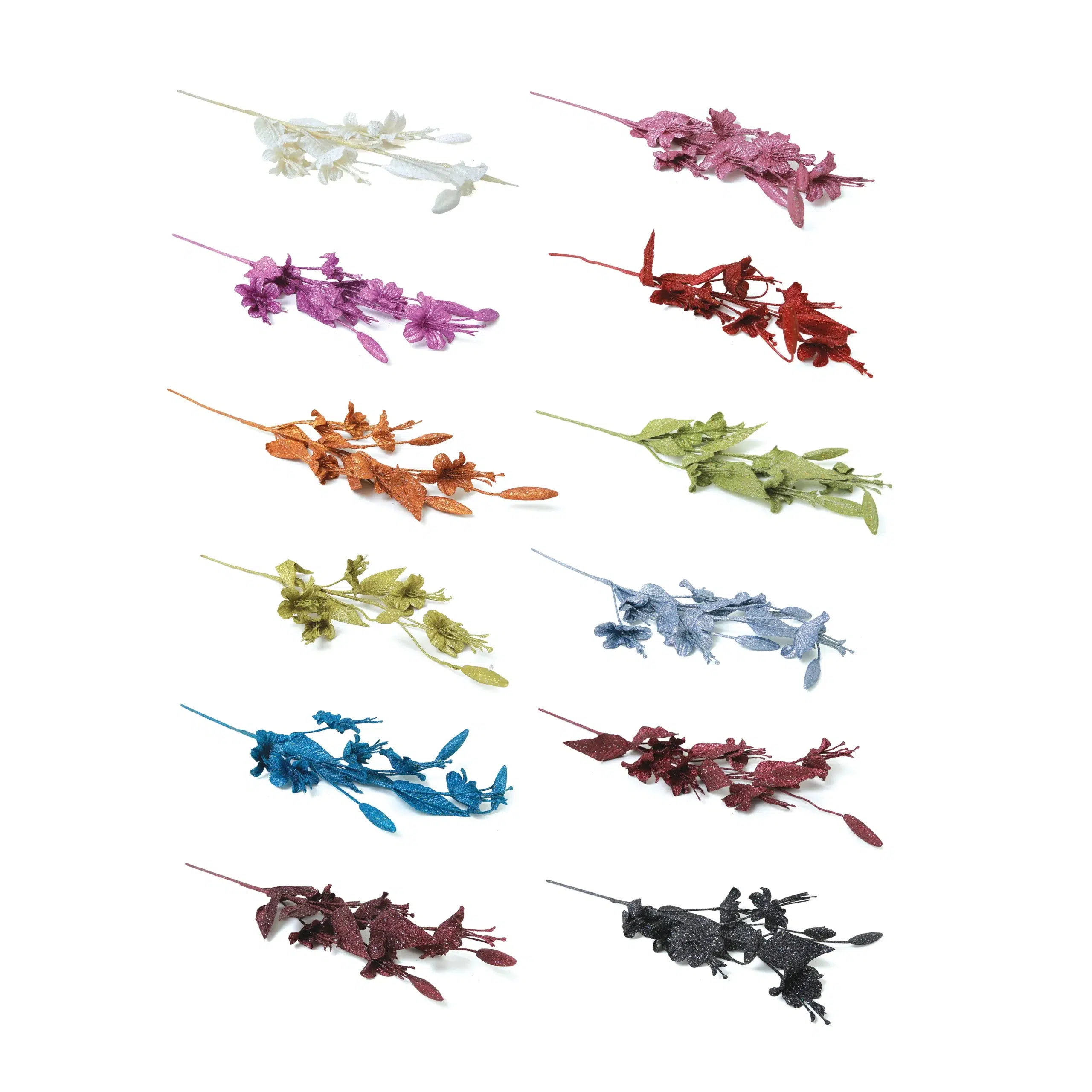 Artboard 50 (2) Glittered Bellflower Sprigs - Image 1