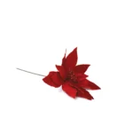 Red Velvet Poinsettia Flower - Image 2