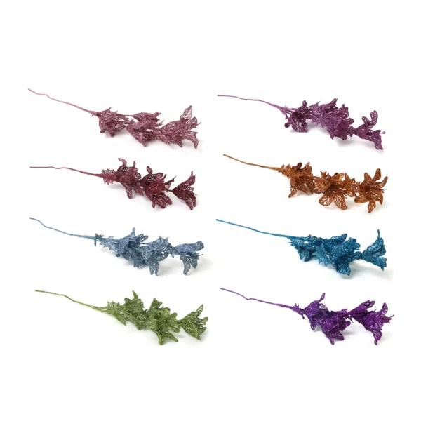 Glitter Trumpet Flower Decorative Pick
