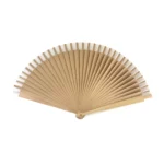 White Edge Wooden Paper Fan