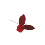 Burgundy Poinsettia Flower – Holiday Decorative Pick