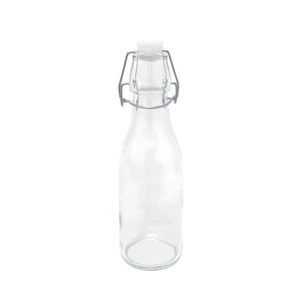 Clear Glass With Plastic Lid Bottle