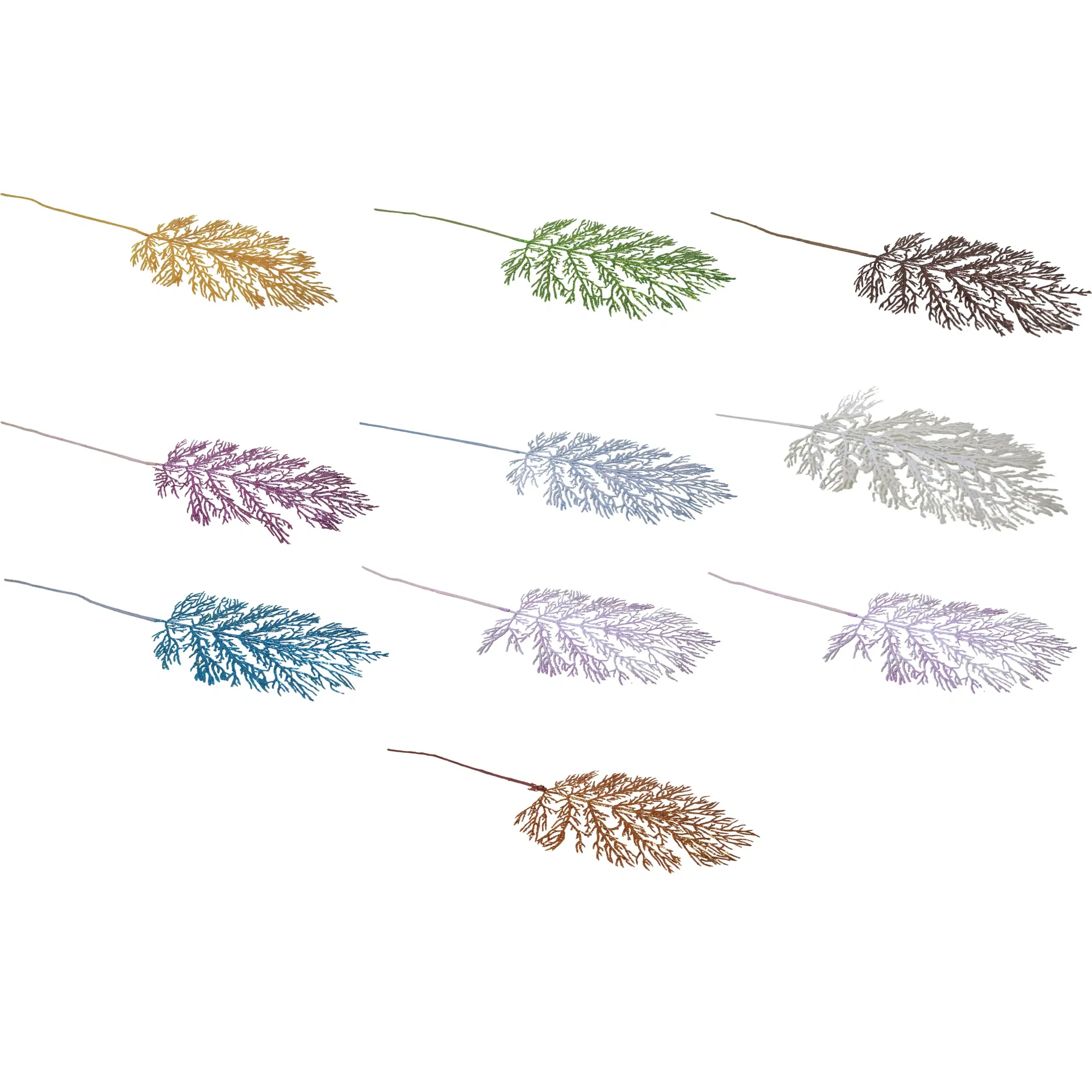 Untitled-1 Glittered Cedar Leaf - Image 1