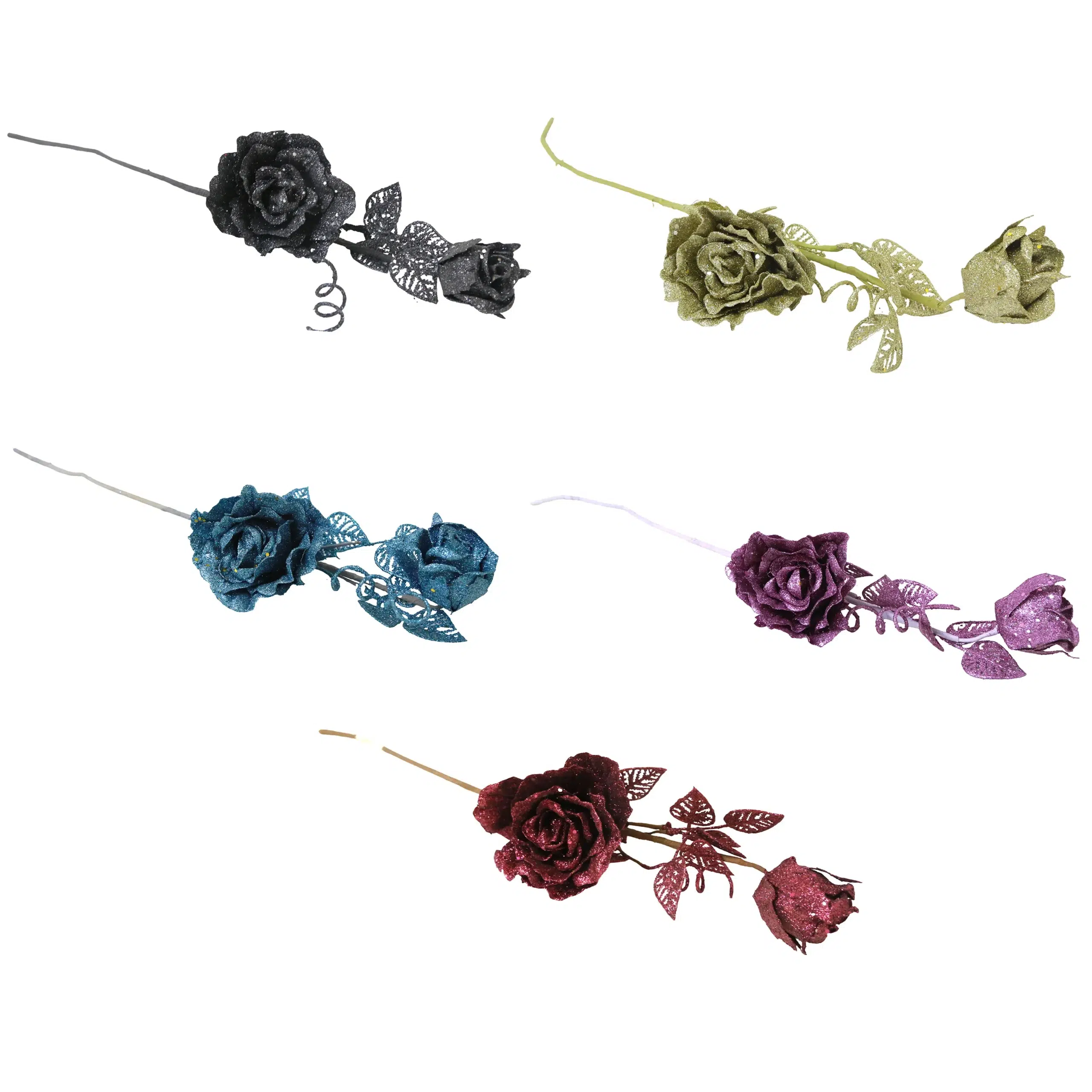 Untitled-1 Lace Cut Glitter Rose - Image 1