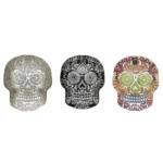 Assorted Decorative Skull Plates