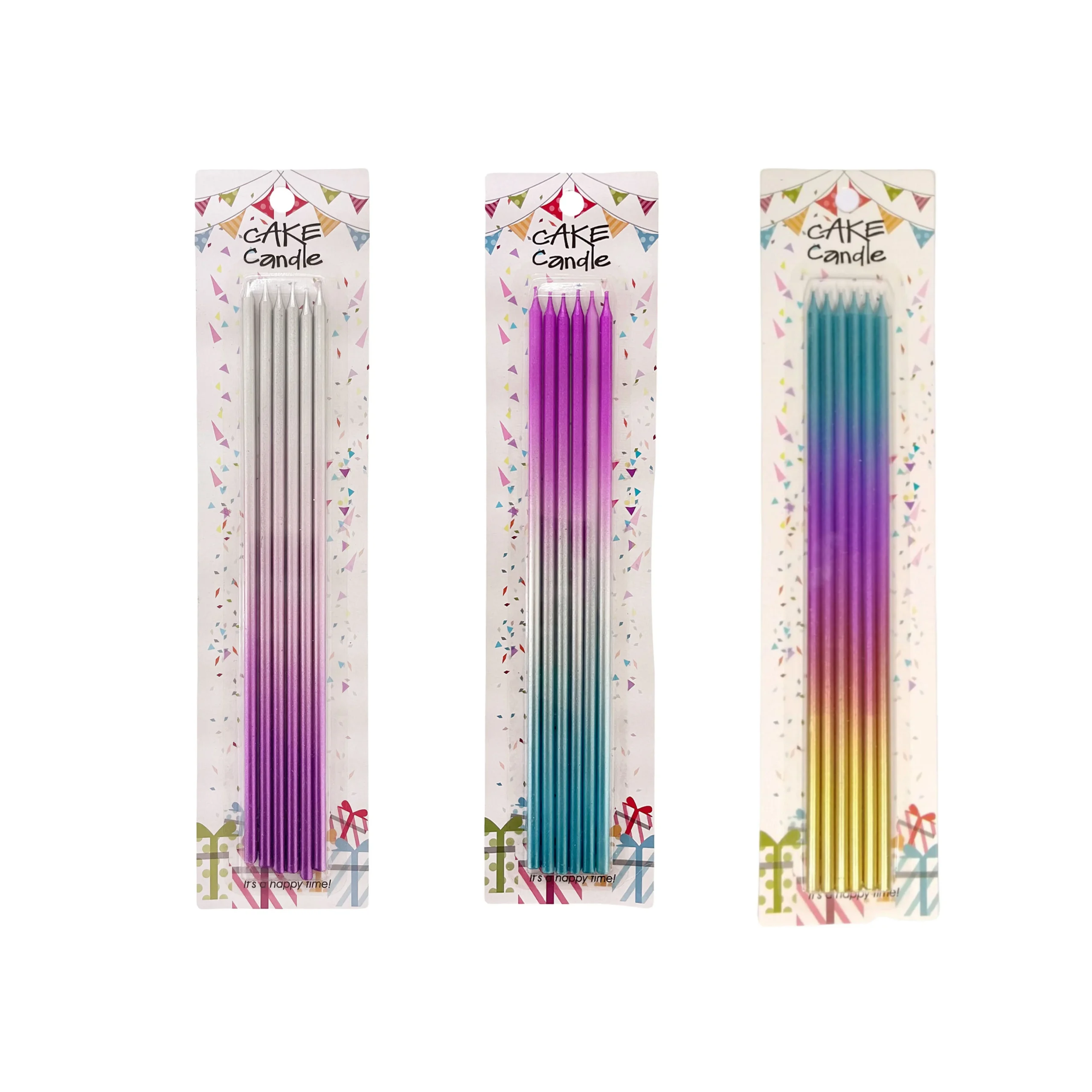 Untitled-4 Tall 25 cm Party Candles – Pack of 6 - Image 1