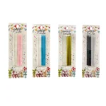 Glittered Candles with Holder