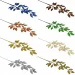 Glittered Laurel Leaf Pick