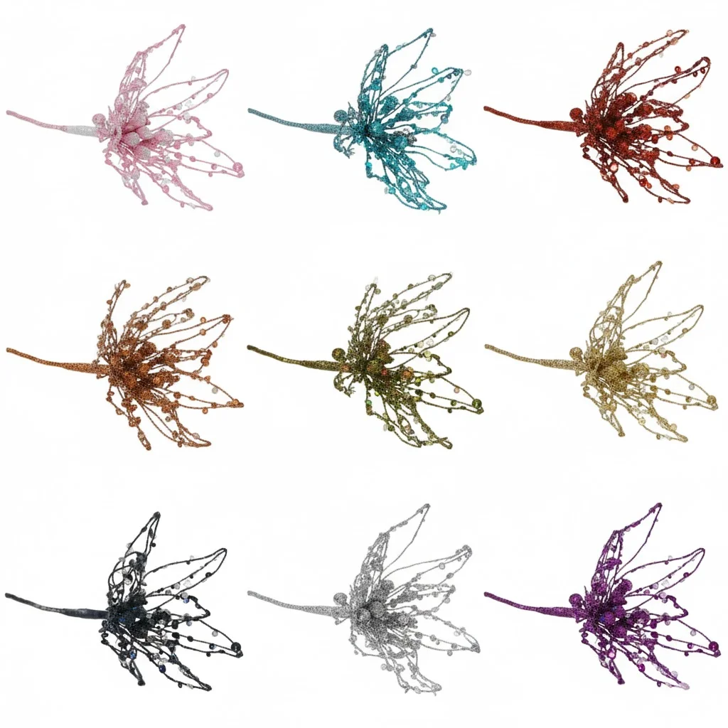 unnamed Wire And Glitter Dragonfly Picks - Image 1