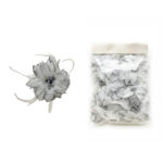 Feathered Spiky Fabric Flower Motif - Image 2