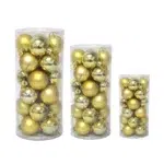 Matt & Shiny Christmas Hanging Balls – 24pc Ornament Set - Image 2