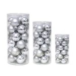 Matt & Shiny Christmas Hanging Balls – 24pc Ornament Set - Image 6