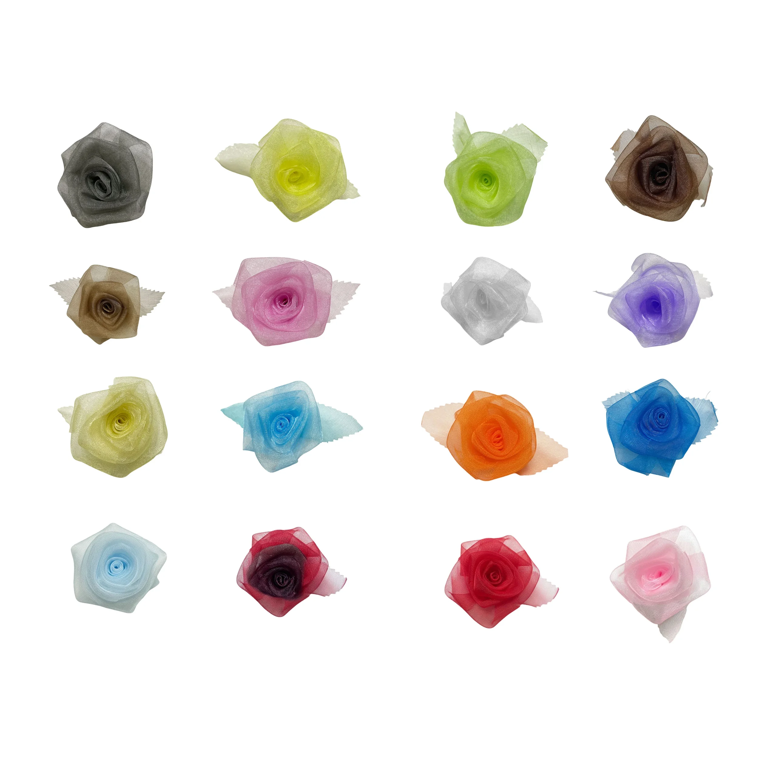 6001-1028 (1) Sheer Organza Rose Motif - Image 1