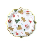 Christmas Drawing White Carton Plate