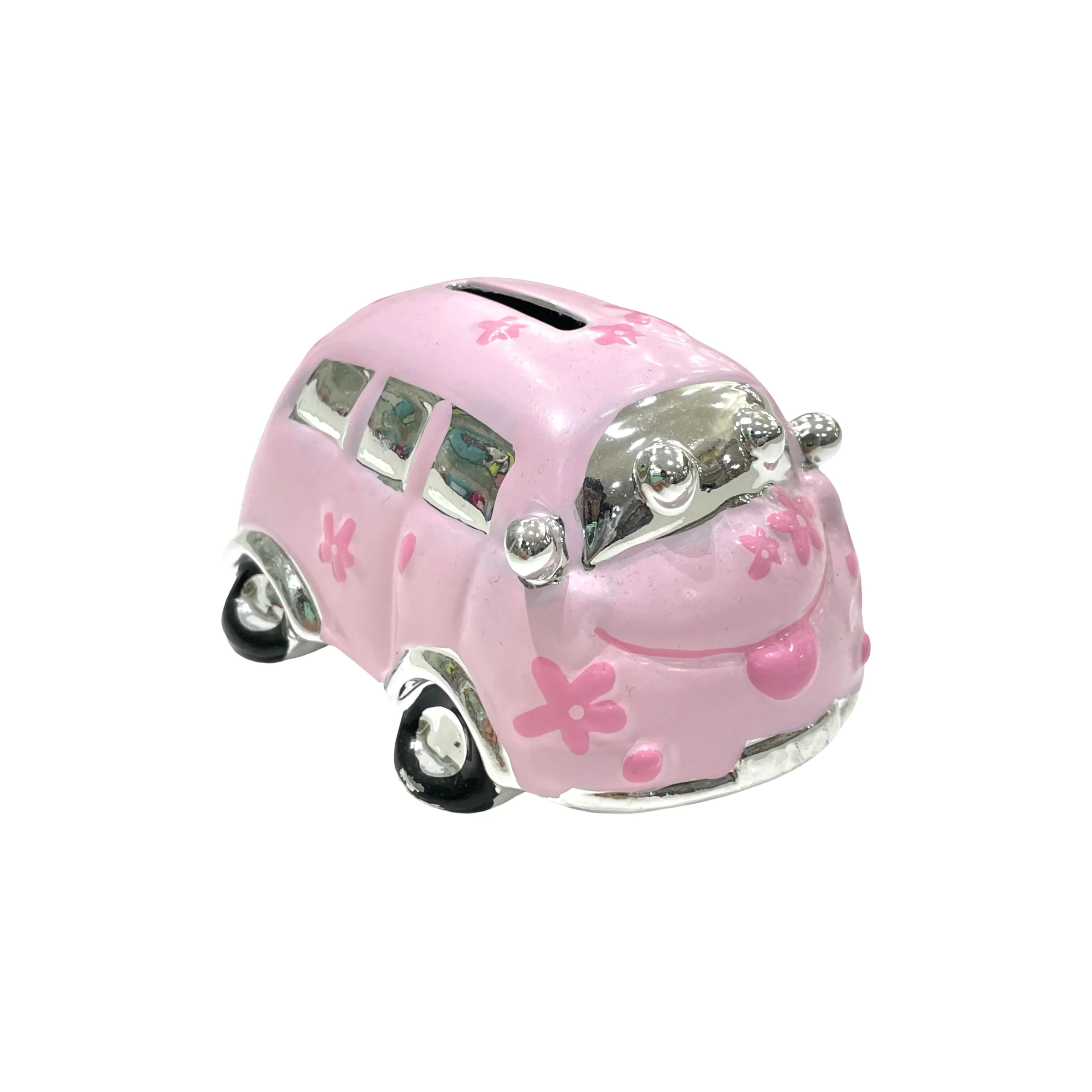 DHF86073 Pink Metal Bus Money Bank - Image 1