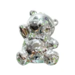 Metallic Bowtie Bear Money Bank