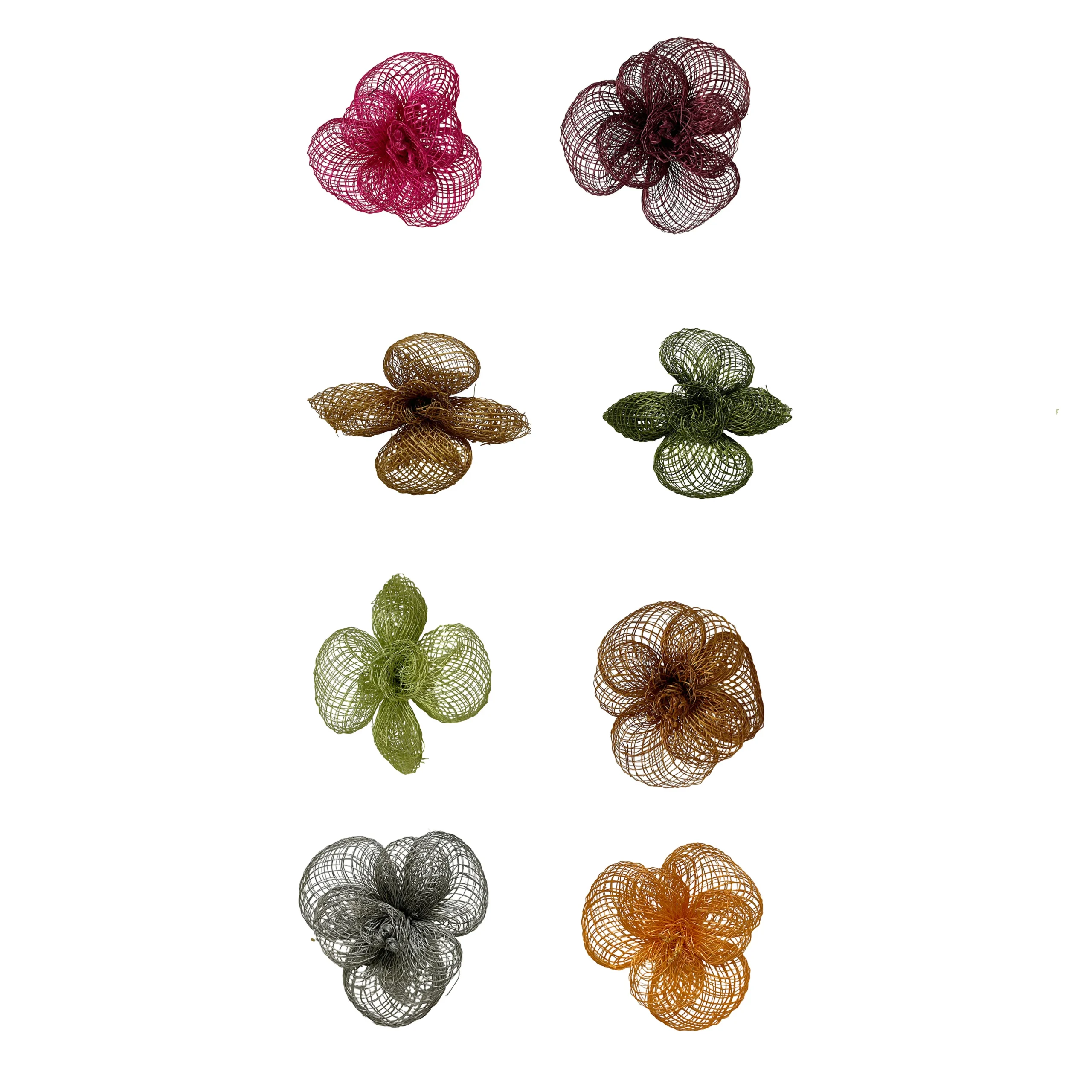 ROD15 Wired Sinamay Flower Motif - Image 1