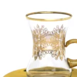 Ornate Tea Cup With Gold Metal Saucer - Image 2