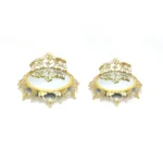 Butterfly Mirror Tray with Crown Accent – Gold Finish - Image 4