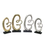 MDF Base Raw Bright Double Alu Curls Sculpture