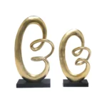 MDF Base Raw Bright Double Alu Curls Sculpture - Image 3