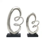 MDF Base Raw Bright Double Alu Curls Sculpture - Image 2