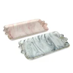 Marble Design With Tie Handless Tray