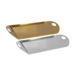 Iron Plain Rectangular Tray With Punched Handles