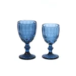 Glass Embossed Pattern Goblet - Image 2