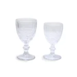 Glass Embossed Pattern Goblet - Image 3