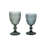 Glass Embossed Pattern Goblet - Image 5