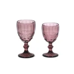Glass Embossed Pattern Goblet - Image 6