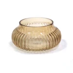 Decorative Ribbed Glass Bowl - Image 2