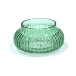 Decorative Ribbed Glass Bowl - Image 4