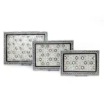 Wooden Silver Arabesque Rectangular Tray