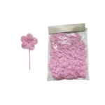 Mid Pearl Jute Flower Motifs – 50 pcs Assorted Colors - Image 4