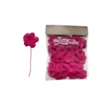 Mini Mid Pearl Jute Flower Motifs – 50pcs Assorted - Image 4