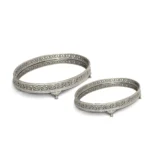 Footed Oval Mirror Base Tray - Image 3