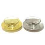 Set Of Hammered Coaster & Rimmed Glass Bowl
