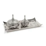 Two Metal Pot Sided Calligraphy Tray - Image 4