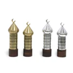 Wooden Base Moon Knob Bakhoor Decoration