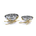 Silver Hammered Plater W/Gold ALU Branch