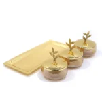 3 Clear Glass Lid Containers Tray - Image 3