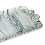 Marble Design With Tie Handless Tray - Image 3