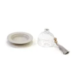 Mini Round Glass Dome Cover Metal Plate - Image 5